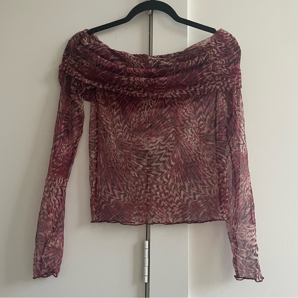 NWOT fruity booty sheer top